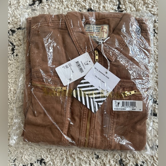 FREE PEOPLE x SANDRINE ROSE Weird Is Rad Zip Denim Jumpsuit size medium - Picture 2 of 2